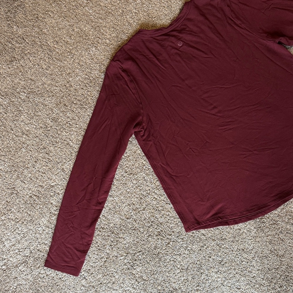 Lululemon Women’s Love Long-Sleeve Shirt Burgundy Small - Picture 5 of 6